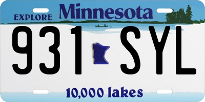 MN license plate 931SYL