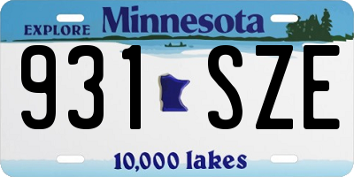 MN license plate 931SZE