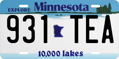 MN license plate 931TEA
