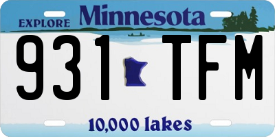 MN license plate 931TFM