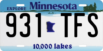 MN license plate 931TFS