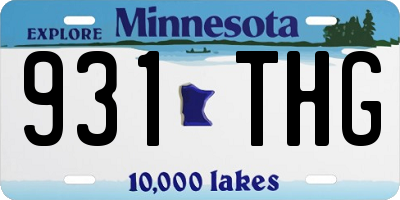 MN license plate 931THG