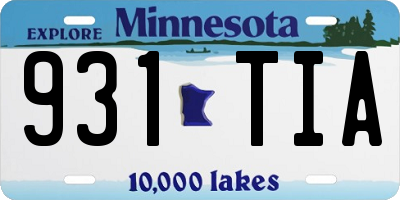 MN license plate 931TIA