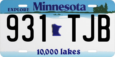 MN license plate 931TJB