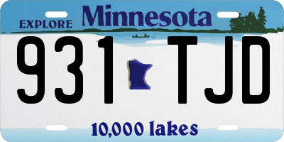 MN license plate 931TJD