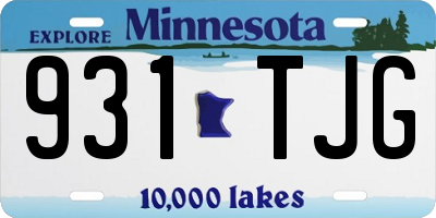 MN license plate 931TJG