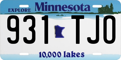 MN license plate 931TJO