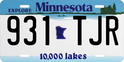 MN license plate 931TJR