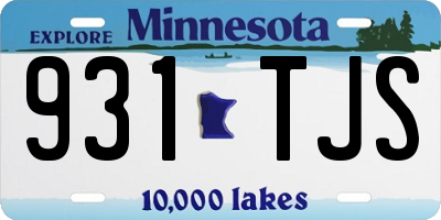 MN license plate 931TJS
