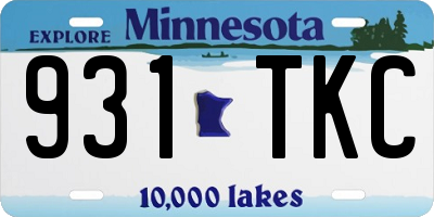 MN license plate 931TKC