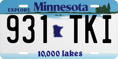 MN license plate 931TKI