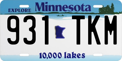 MN license plate 931TKM