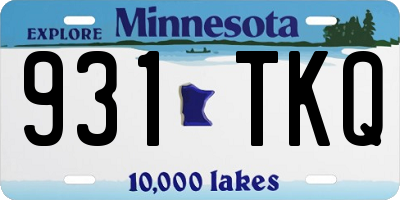 MN license plate 931TKQ