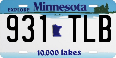 MN license plate 931TLB