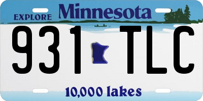 MN license plate 931TLC