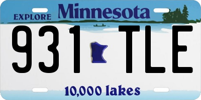 MN license plate 931TLE