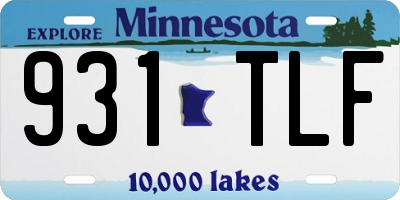 MN license plate 931TLF