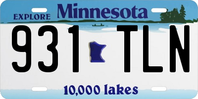 MN license plate 931TLN