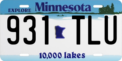 MN license plate 931TLU