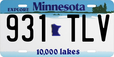 MN license plate 931TLV
