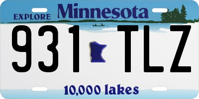 MN license plate 931TLZ