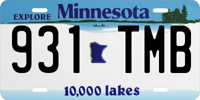 MN license plate 931TMB
