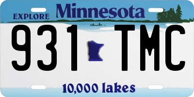 MN license plate 931TMC