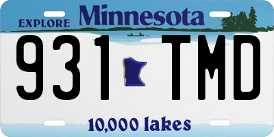 MN license plate 931TMD