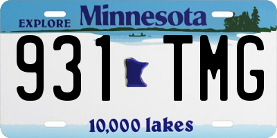 MN license plate 931TMG