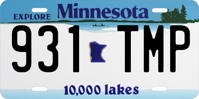 MN license plate 931TMP