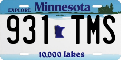 MN license plate 931TMS