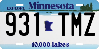 MN license plate 931TMZ