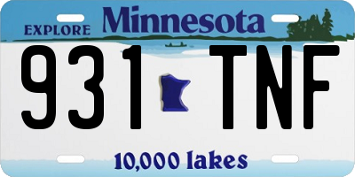 MN license plate 931TNF
