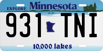 MN license plate 931TNI