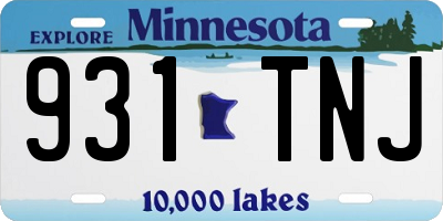 MN license plate 931TNJ