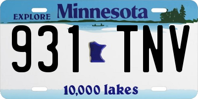 MN license plate 931TNV