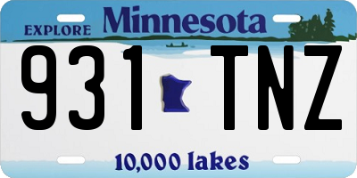 MN license plate 931TNZ