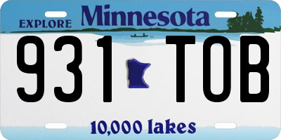 MN license plate 931TOB