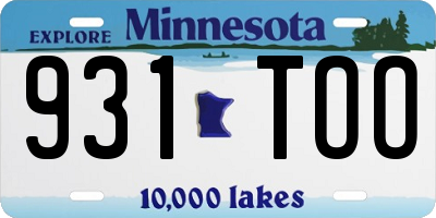 MN license plate 931TOO