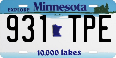 MN license plate 931TPE