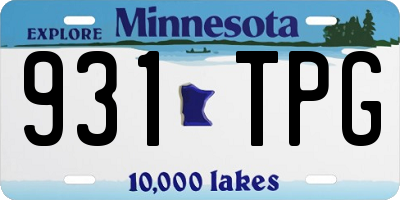 MN license plate 931TPG
