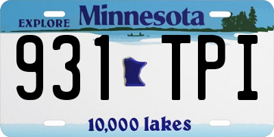 MN license plate 931TPI