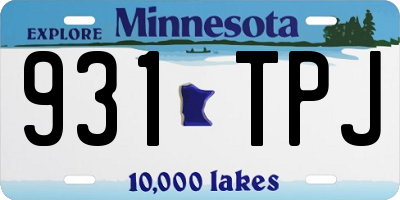 MN license plate 931TPJ