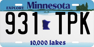 MN license plate 931TPK