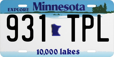 MN license plate 931TPL