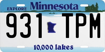 MN license plate 931TPM