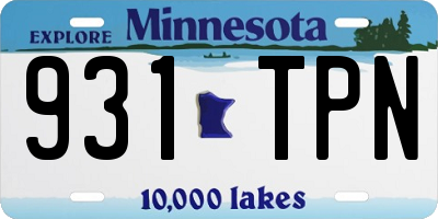 MN license plate 931TPN