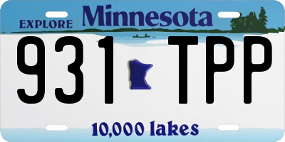 MN license plate 931TPP