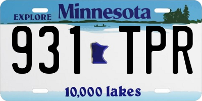 MN license plate 931TPR