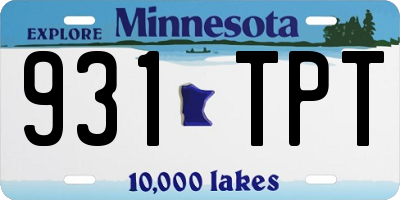 MN license plate 931TPT